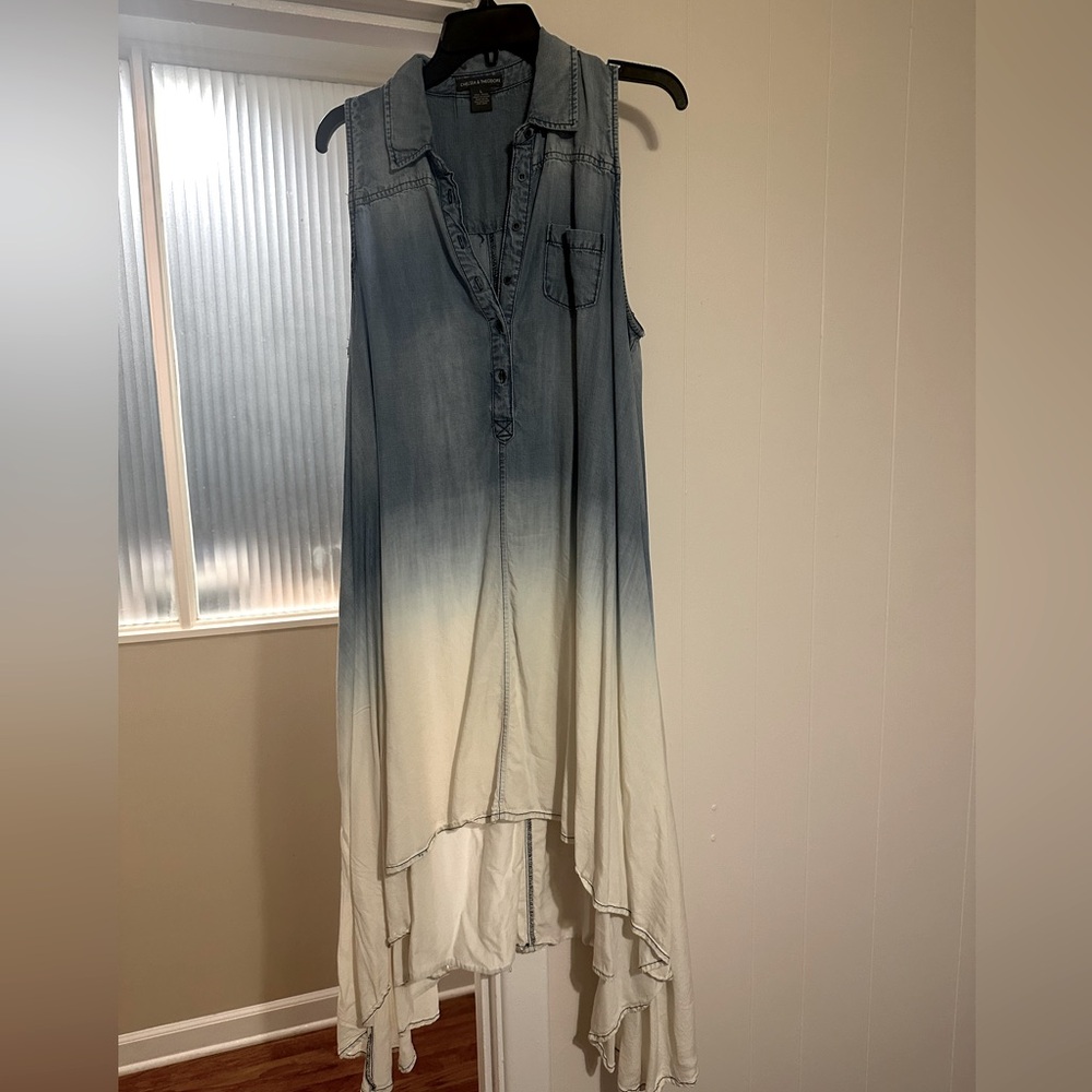 Two tone denim dress!